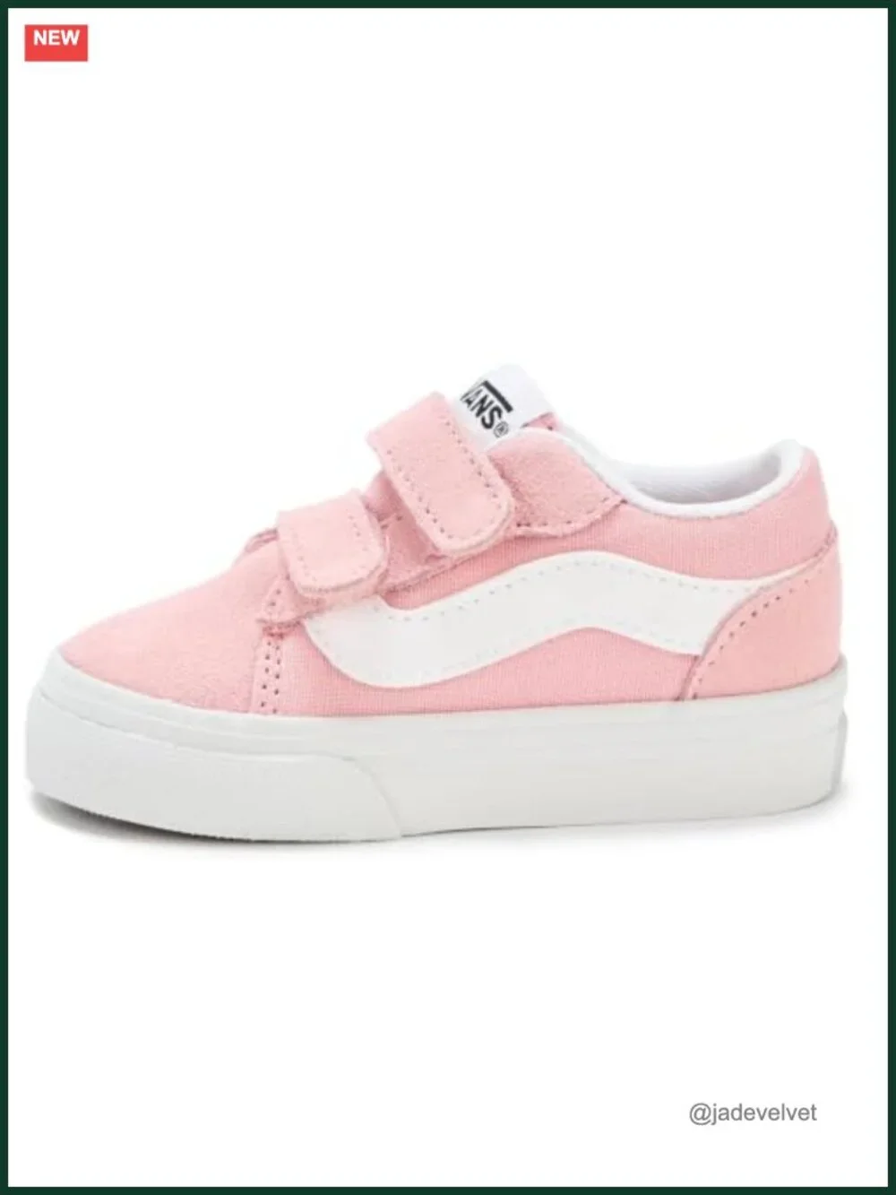 Kids' Low Top Hook & Loop Sneakers with Sidestripe